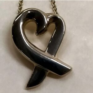 TIFFANY & CO PALOMA PICASSO Elegant Silver Heart Pendant Necklace 925 Audrey